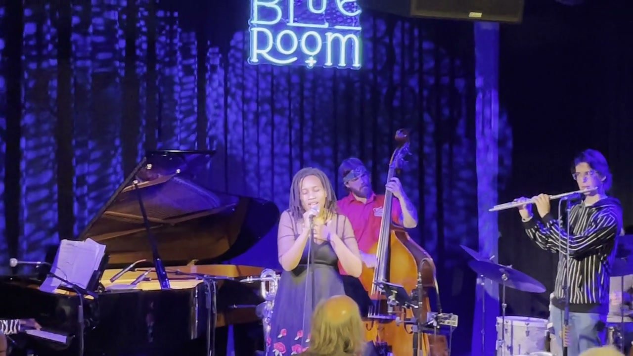 Rachel performing at The Blue Room